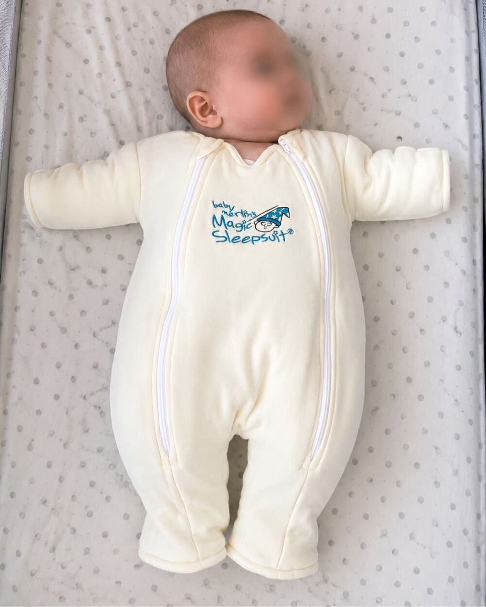 Baby Merlin’s Magic Sleepsuit Small 3-6 Months Cream Transition Swaddle Sleep Sa